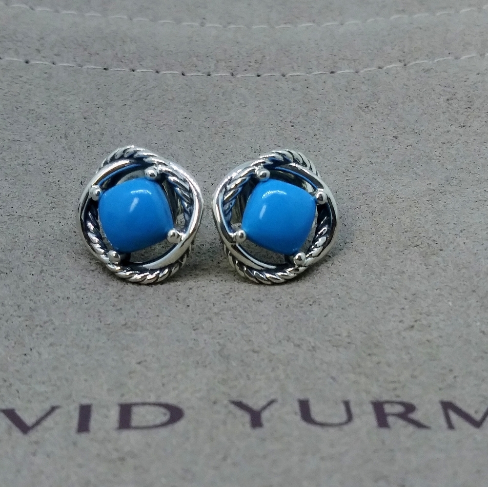 David Yurman Infinity Earrings Turquoise